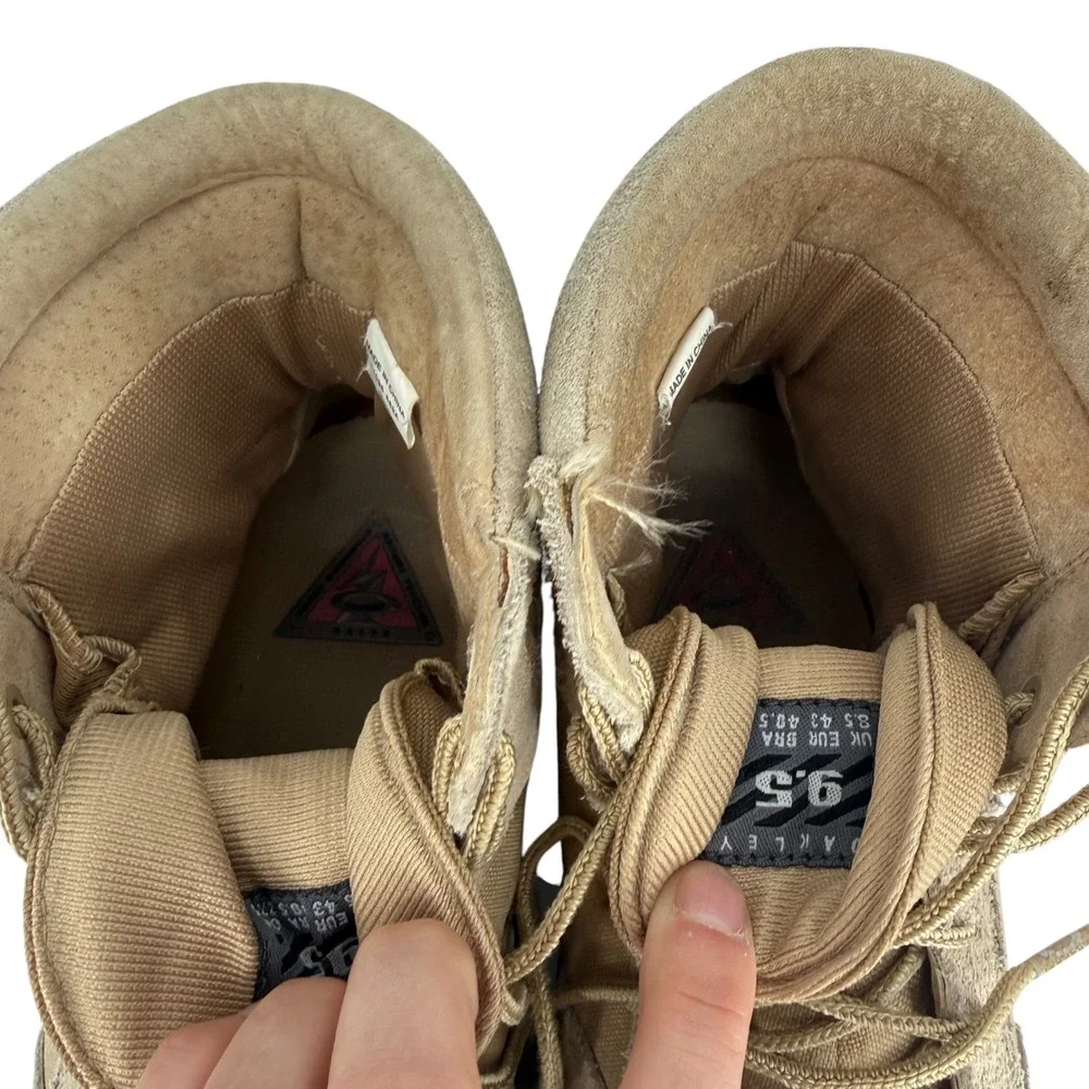 Oakley SI Assault 6 Coyote Tan Tactical Military Boots Mens 9.5 Vibram Suede